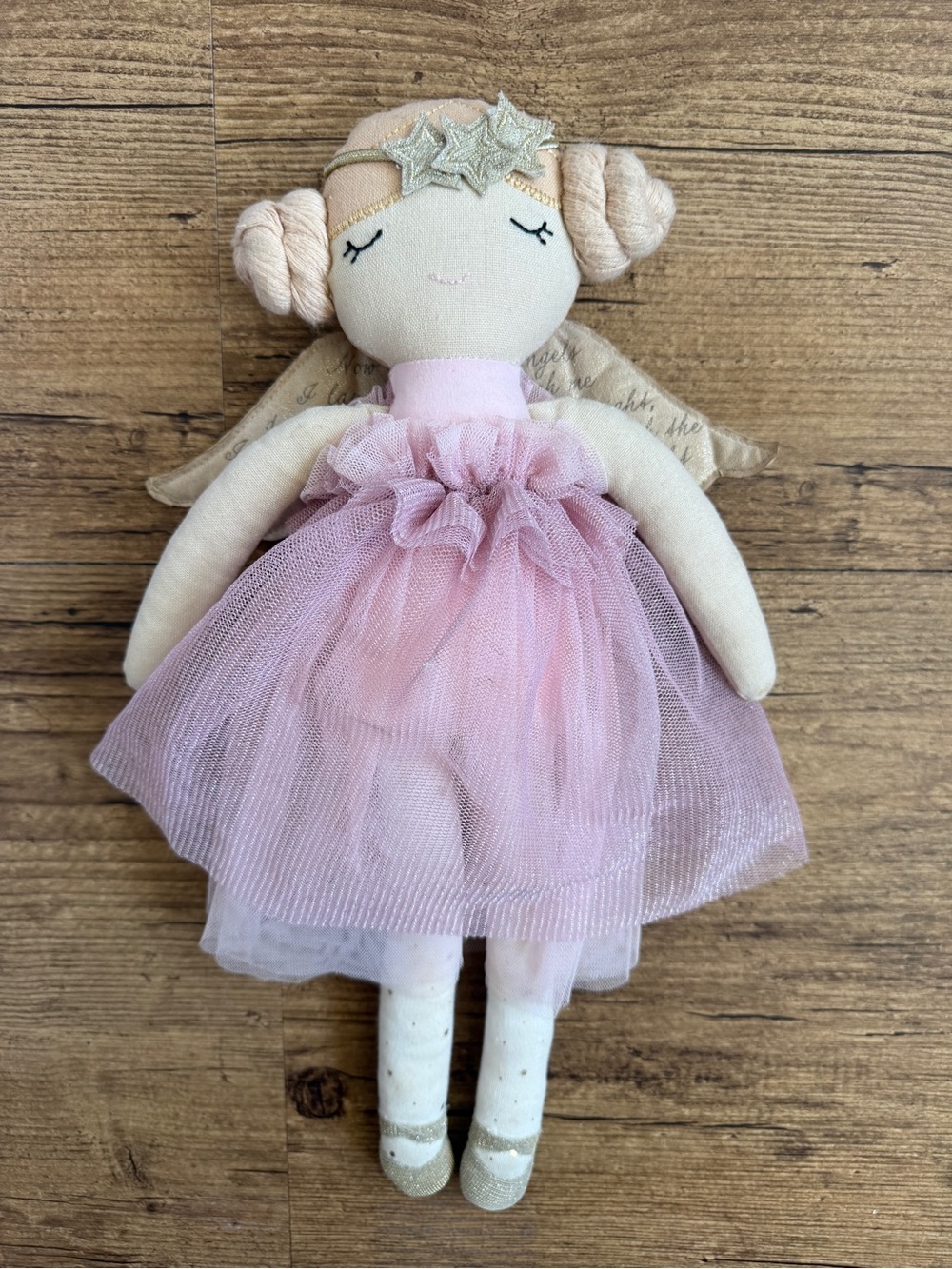 Mud Pie Angel Prayer Doll Plush Nursery Decor 15 inches